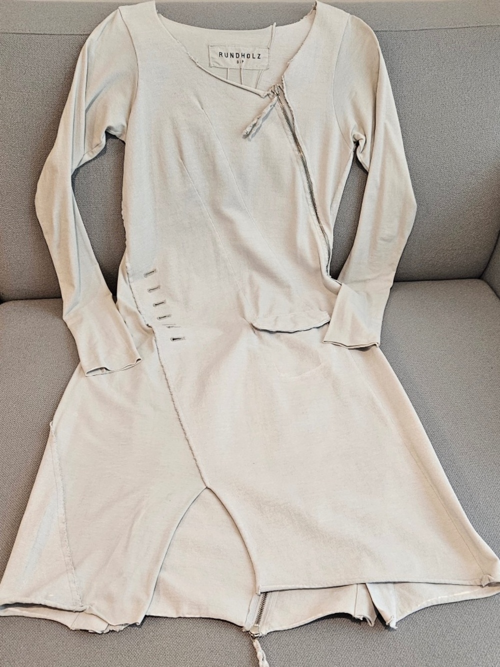 Rundholz Dip Dress, Pale Blue-Gray. Size S. Very Good Condition.